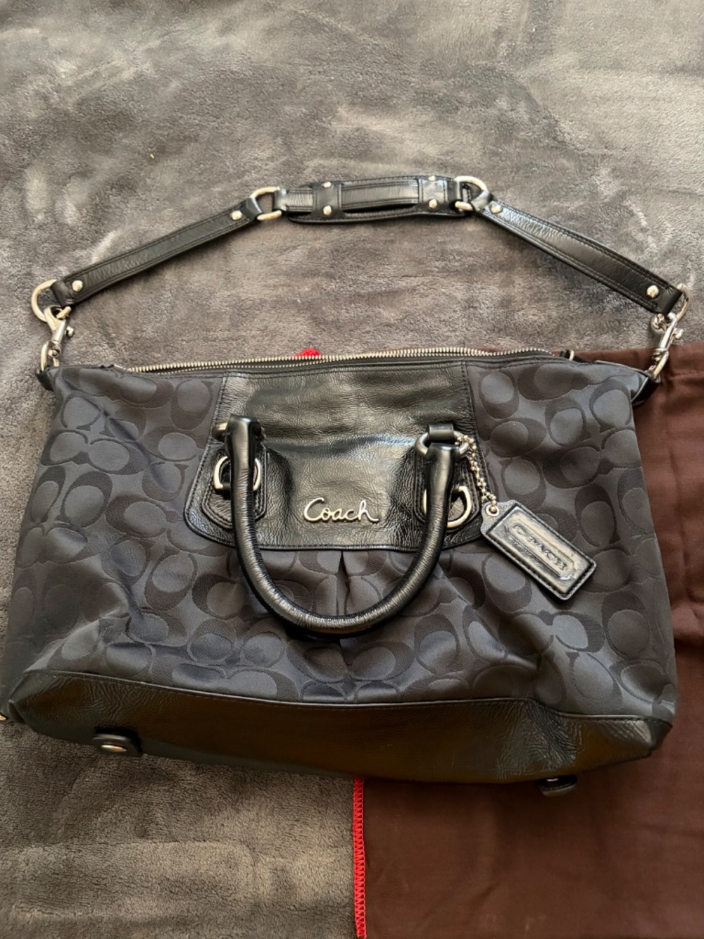 Authentic Coach Signature Handbag - Picture 5 of 6